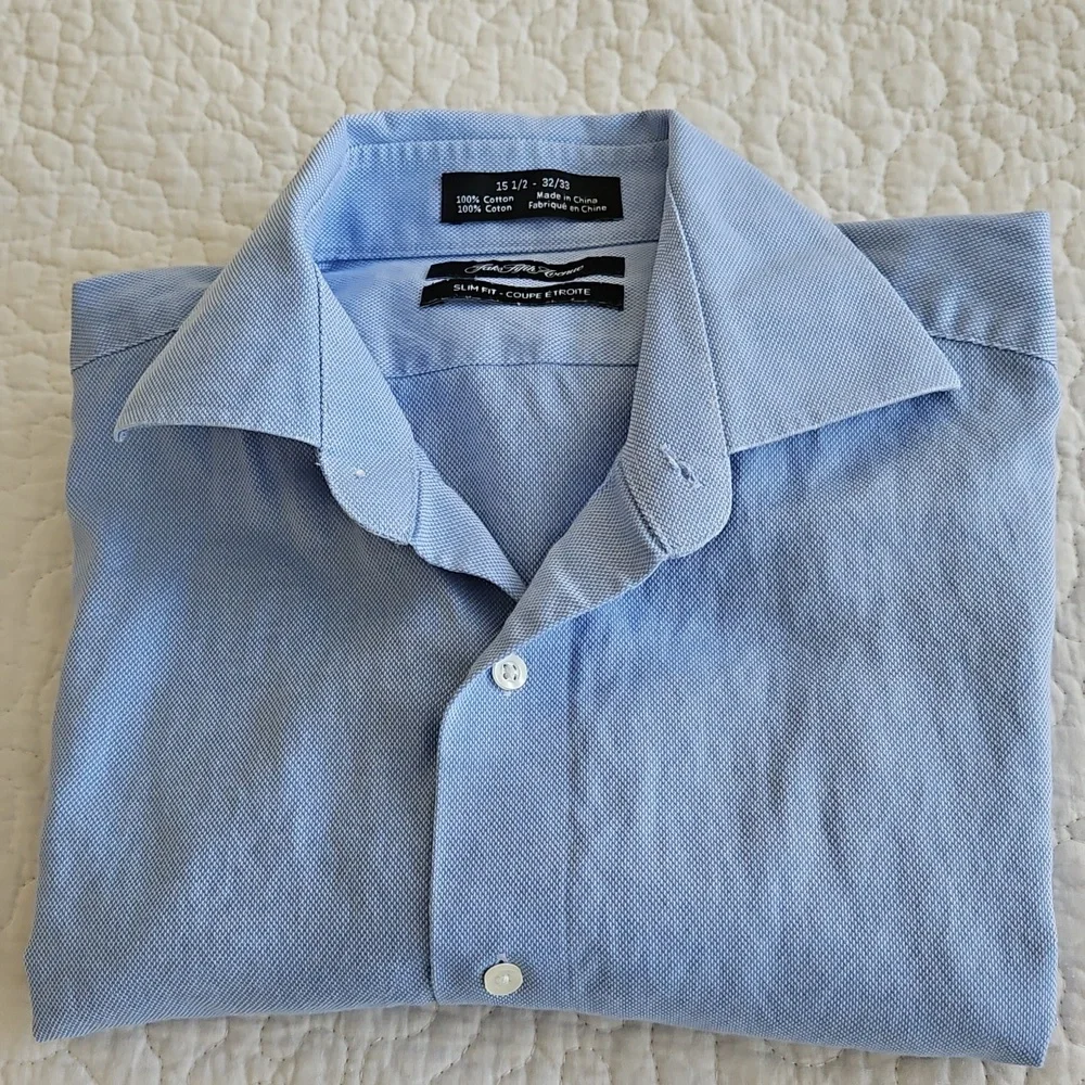 Saks Fifth Avenue Slim Fit Button-down Shirt 15 1/2 - 32/33 - Picture 5 of 9
